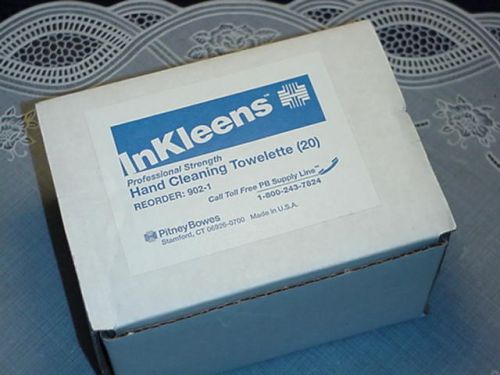Pitney Bowes InKLEENS 902-1 Hand Cleaning Towelette Box of 20 New In Box