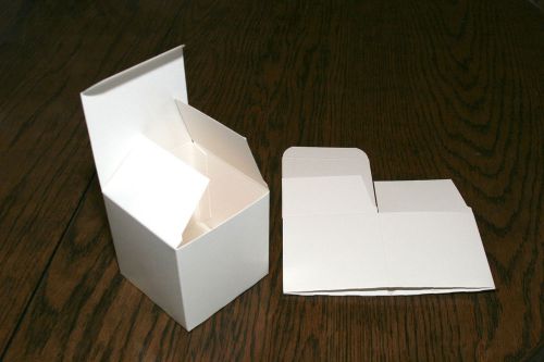 Packaging Boxes Gift Retail Shipping White Cardboard Lot of 250 - 3.5 x 3.5 New