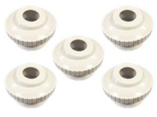 Pool and spa eyeball jet 1.5&#034; threaded to 3/4&#034; open 5 in a package white adju... for sale