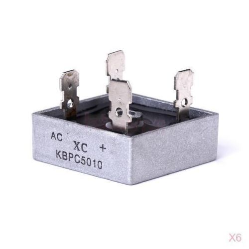 6x KBPC5010 KBPC-5010 Metal Case Diode Bridge Rectifier 35A 1000V
