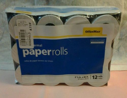 OM98105 2 1/4 THERMAL PAPER ROLLS OFFICEMAX BRAND 12 ROLLS 85 FT. EACH