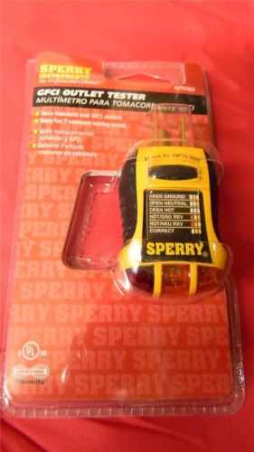 SPERRY INSTRUMENTS GFCI OUTLET TESTER #GFI6302 &#034;NEW&#034;