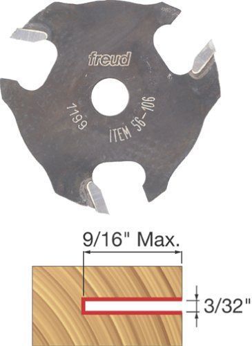 Freud 56-106 3/32-Inch 3-Wing Slot Cutter for 5/16 Router Arbor by Freud