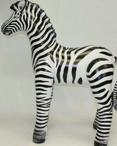 2 1/2 Ft Inflatable Zebra Party Decorations Jungle Zoo Animals Kids Birthday NEW