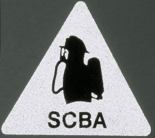 6 pc set -  SCBA fire helmet stickers - decals