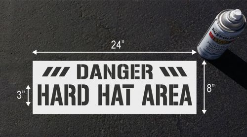 &#034;HARD HAT AREA&#034; Floor &amp; Wall STENCIL SAFETY SIGN,