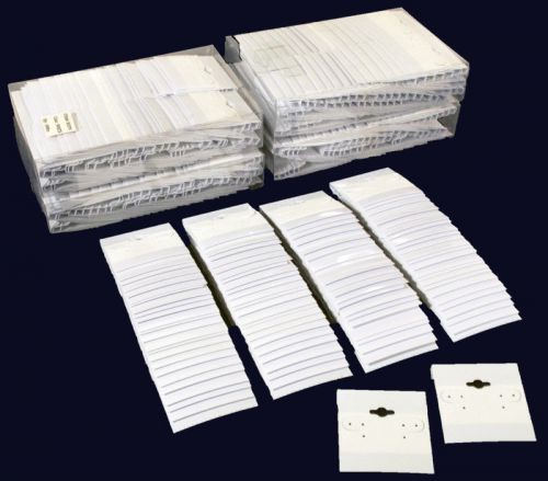 500 WHITE EARRING HANGING CARDS JEWELRY DISPLAY 2&#034;