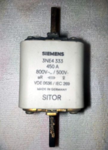 SIEMENS 3NE4-333/VDE 0636 / IEC 269 SITOR FUSE 450A 800V~/500V