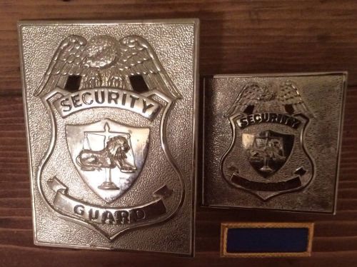 2 Security Guard Badges Metal