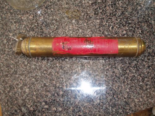 Vintage Miniature 9-1/2&#034; Brass Fire Extinguisher Presto CB Merlite