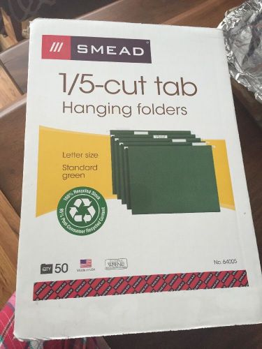 SMEAD Hanging Folders Green, Letter Size - 50ct