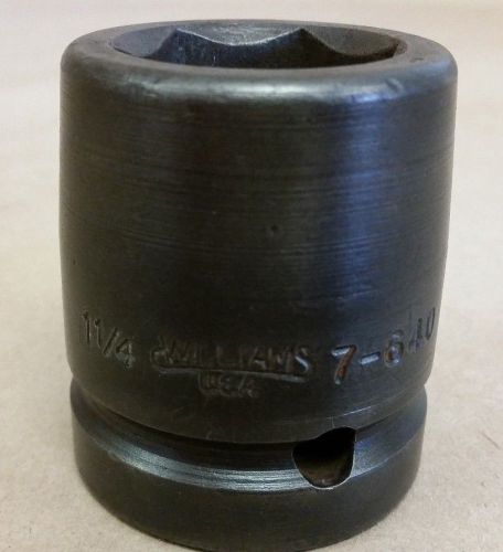 WILLIAMS 7-640 IMPACT SOCKET 1 INCH DRIVE 1-1/4 INCHES MADE IN USA
