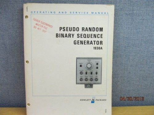 Agilent/HP 1930A Psuedo Random Binary Sequence Generator Service Manual/schems