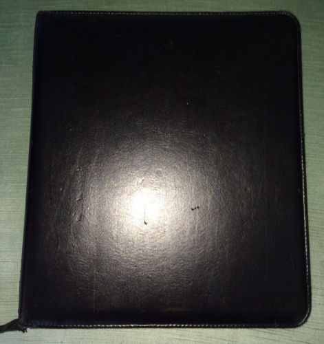 Franklin Covey Large Black Planner-Binder Zipper Cover 13&#034; x 11 1/2&#034;