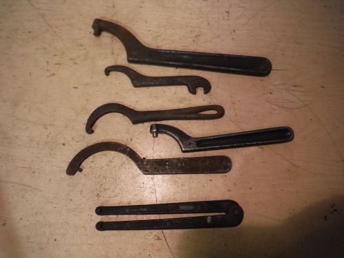 PILE OF MACHINIST SPANNER WRENCHES WILLIAMS ADJUSTABLE FACE FIXED LATHE MILL