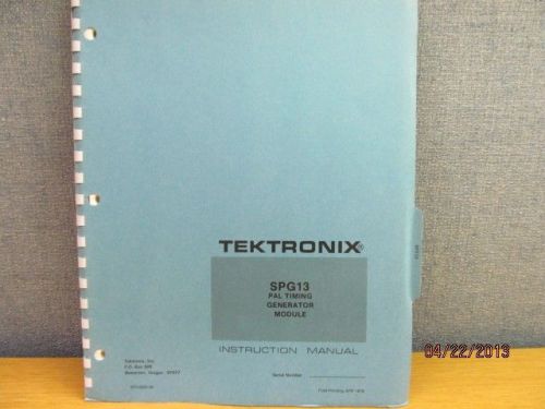TEKTRONIX SPG13 PAL Timing Generator Module Operations Service Manual/schematics