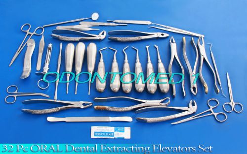 10 sets of 32 Pc ORAL DENTAL EXTRACTION EXTRACTING ELEVATORS FORCEPS INSTRUMENTS