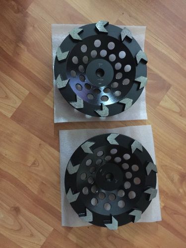2pk 7” arrow segment pro diamond grinding cup wheel- premium quality for sale