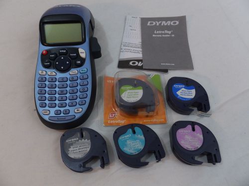 Dymo LetraTag Personal Label Maker With Lot Of Refills Used Working Tested Print