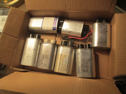 Box of high voltage capacitors ch85 .95uf 1.05uf 1uf .75uf .76uf 2100 2300vac for sale