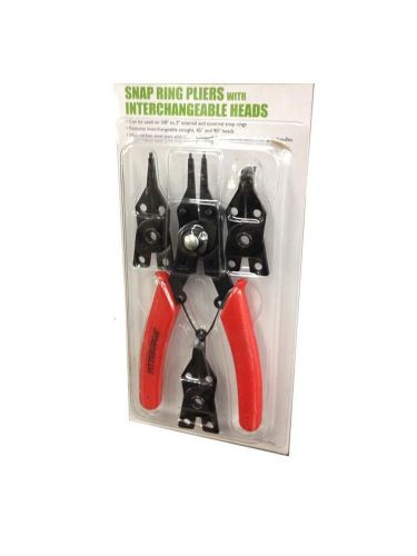 #4567  NIP Snap Ring Pliers with Interchangeable Heads Set  Mechanic Tool Carbon