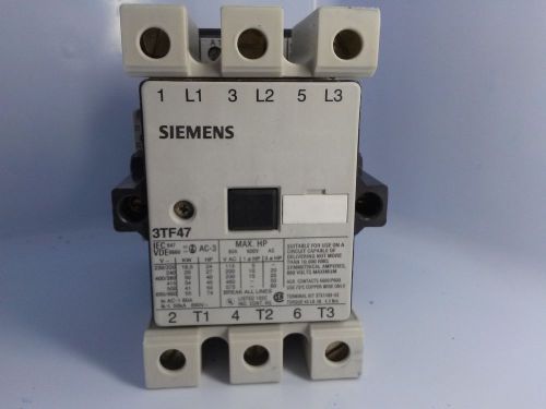 New siemens contactor size 3 model 3tf4722-1ak61 80 amp 600 vac 120v coil for sale