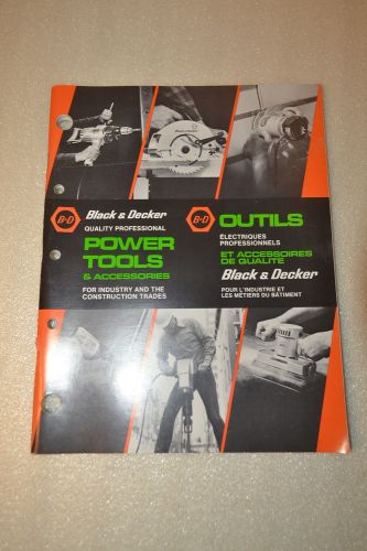 Vintage BLACK &amp; DECKER Power Tools Workmate CATALOG No. PAE 269/74 (JRW #076)