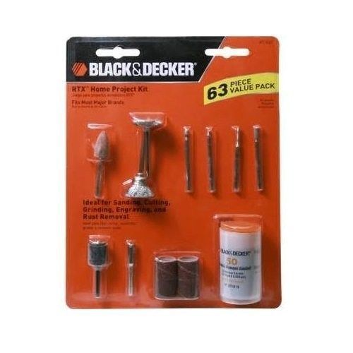 Black &amp; decker rt1022 rotary tool accessory kit, 63-piece for sale