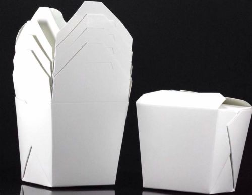 100X, 32Oz Chinese Take Out/To Go Boxes, Mircowavable,Party Gift Boxes White
