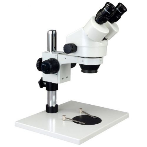 OMAX 7X-45X Zoom Binocular Stereo Microscope+Large Base Sturdy Metal Table Stand