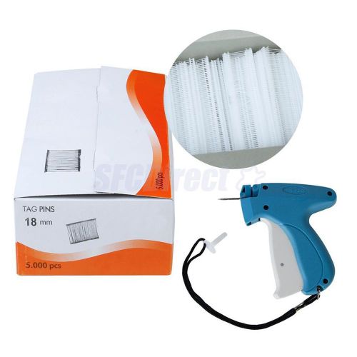 Clothing garment standard price label tagging tag tagger gun + 5000 barbs 18mm for sale