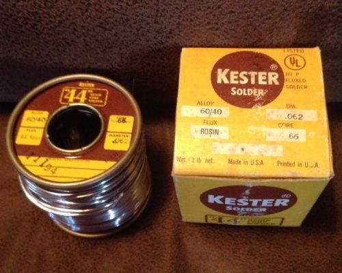 1 lb roll unused kester solder .062,  60/40 - rosin core 66 made in usa for sale