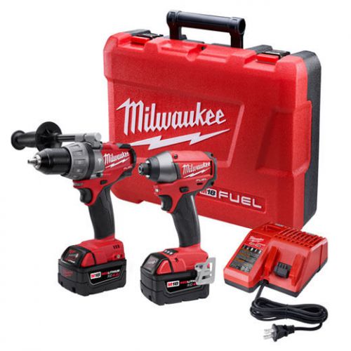 Milwaukee 2797-22 M18 FUEL 1/2&#034;Hammer Drill and 1/4&#034;Impact Driver Combo Kit~new