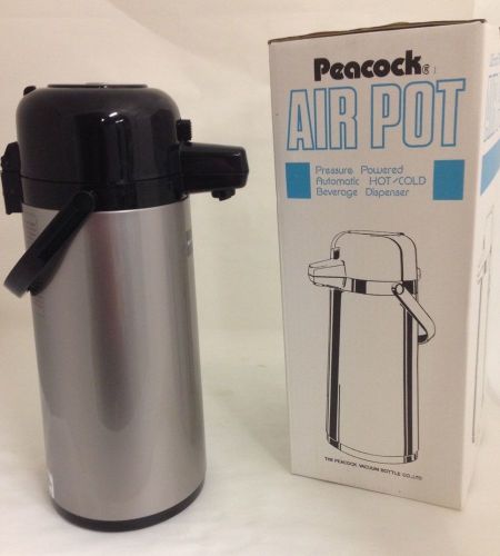 Peacock 2.2L Stainless Steel Airpot with Glass Liner - BRAND NEW