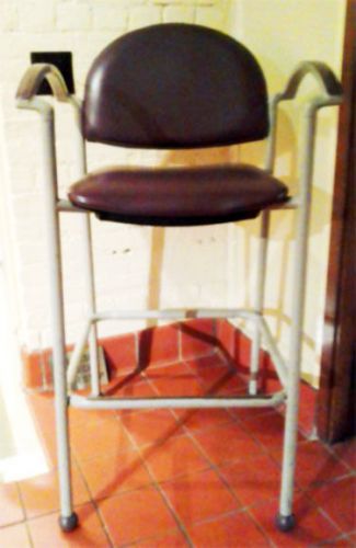 Metal Bar Stools-Padded Seat and Back with Arms