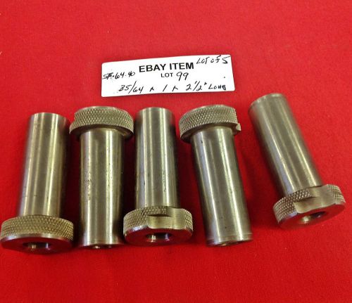 Acme sf-64-40 slip-fixed renewable drill bushings 35/64 x 1 x 2-1/2&#034;  lot of 5 for sale
