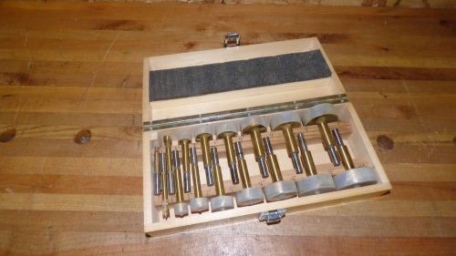16 pc tin coated forstner drill bit set sizes 1/4&#034; thru 2 1/8&#034; for sale