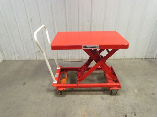 Bishamon ESX21 Self Leveling Spring Scissor Lift Cart Table 462lb Load Capacity