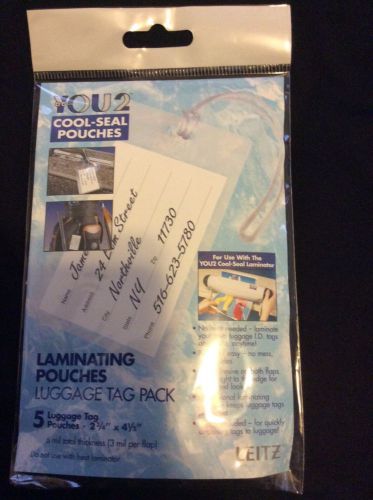 You2 Cool Seal Pouches Laminating Pouches Luggage Tag Pack