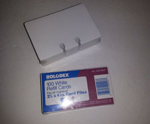 Rolodex White Refill Cards, new 2 packages, 2 1/4 x 4 inches, other 2 3/4 x 4