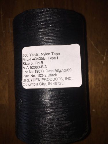 Wax Impregnated Lacing Cord Black AA52080-B-3. MIL-T-43435B