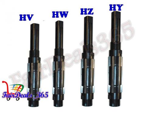 4 PCS ADJUSTABLE HAND REAMER SET HV TO HY SIZES 1/ 4 INCH TO 3/8 INCH