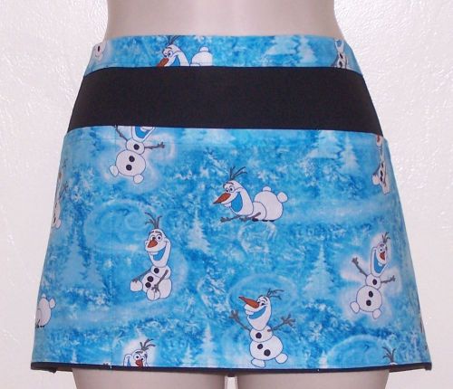 6731 Hand Made waitress Half APRON with pockets Frozen Olaf