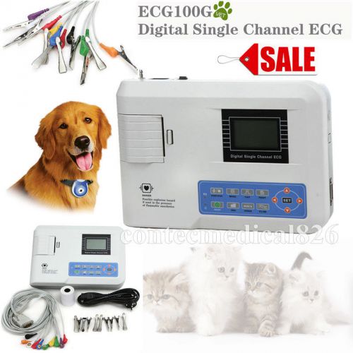 CE Veterinary ECG / EKG machine DIGITAL one channel with printer 12 Leads, VET