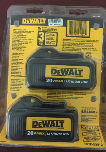 DeWalt DCB200-2 20V MAX Li-Ion Battery 2-Pack (3.0 Ah)