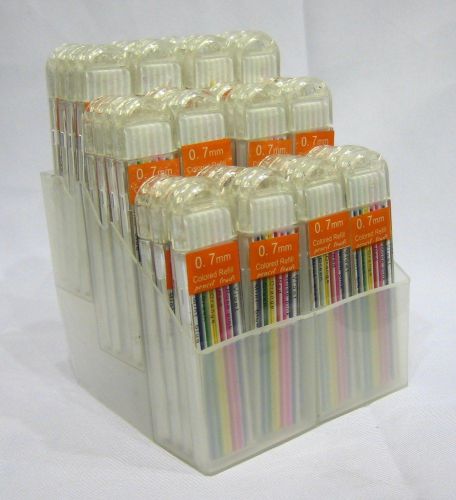 48 tubes X 12pcs 0.7mm 60mm Color Mechanical Pencil Lead Refill +Display box am