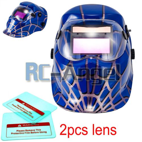 Spider solar auto darkening welding helmet arc tig mig certified mask grinding for sale