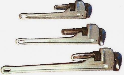Plumbing aluminum pipe wrench set 14&#034; 18&#034; 24&#034; shellpo tools lifetime warranty for sale