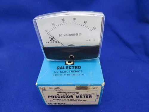 GC Calectro D1-910, 0-50 DC Microamperes 2-1/2&#034;W x 2-1/4&#034;H Analog Panel Meter