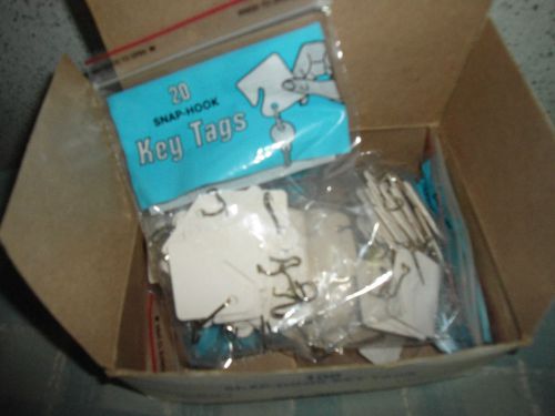 MMF Snap Hook White Key Tags 100- 20 Per Pack 201-3000
